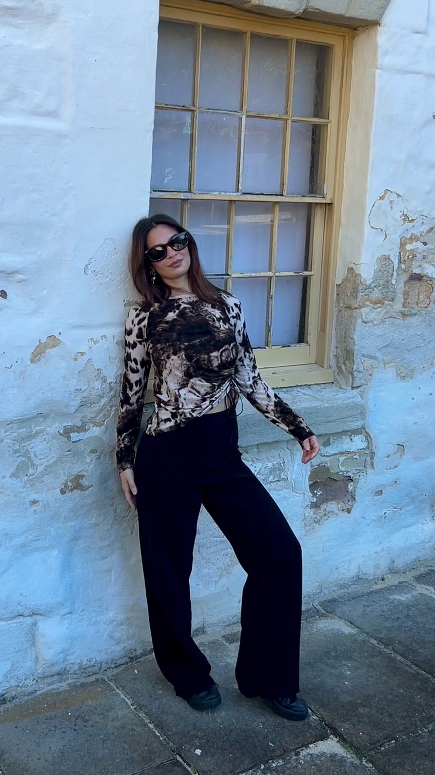 Bold unisex square sunglasses by By Charley, featuring a chunky tortoiseshell frame and polarized lenses that provide 100% UV protection and anti-glare functionality for a confident, architectural aesthetic.